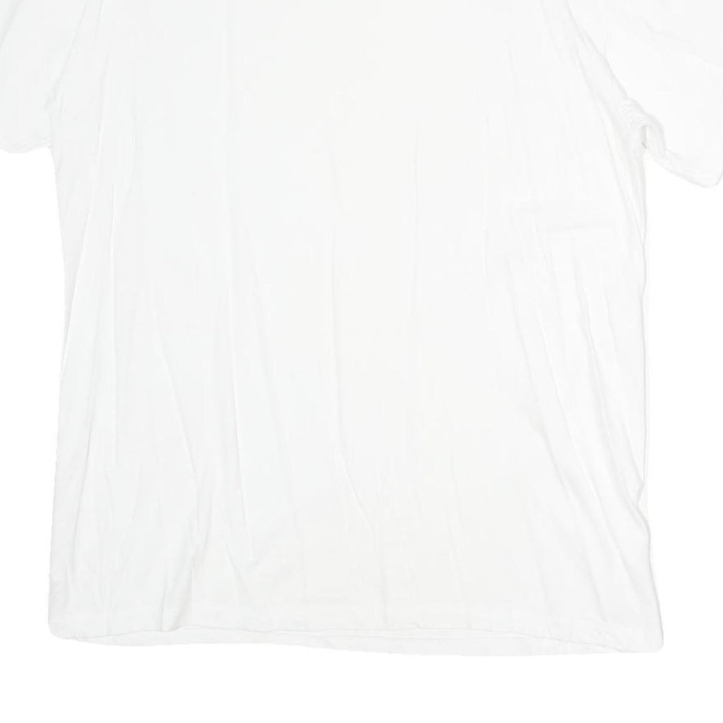 CALVIN KLEIN Mens White Classic T-Shirt L Short Sleeve Crew Neck Plain Cotton