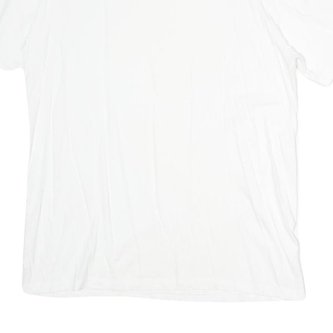 CALVIN KLEIN Mens White Classic T-Shirt L Short Sleeve Crew Neck Plain Cotton