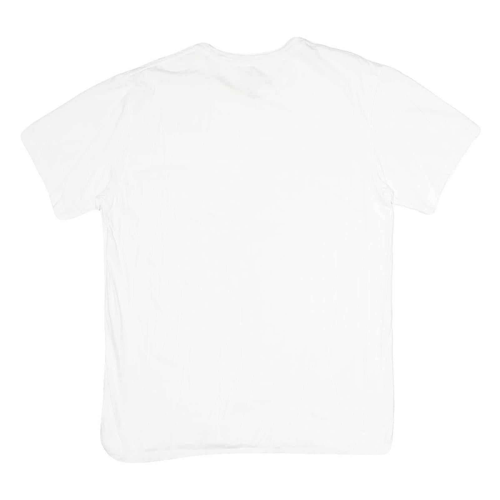 CALVIN KLEIN Mens White Classic T-Shirt L Short Sleeve Crew Neck Plain Cotton