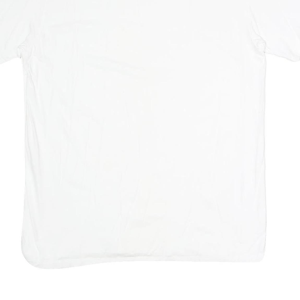 CALVIN KLEIN Mens White Classic T-Shirt L Short Sleeve Crew Neck Plain Cotton