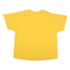 MAJESTIC Mens Yellow Oakland Athletics Graphic T-Shirt 2XL Short Sleeve Crew