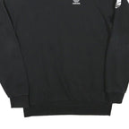 ADIDAS Mens Black Crew Neck XS Cotton Blend Sweatshirt Three Stripes Logo