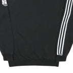 ADIDAS Mens Black Crew Neck XS Cotton Blend Sweatshirt Three Stripes Logo
