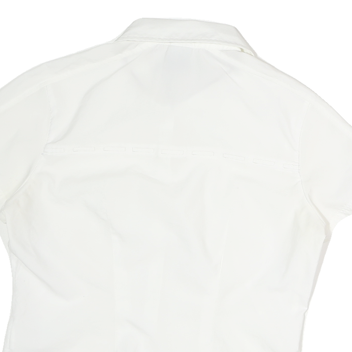 NIKE Womens White Shirt M Cotton Short Sleeve Button Down Casual