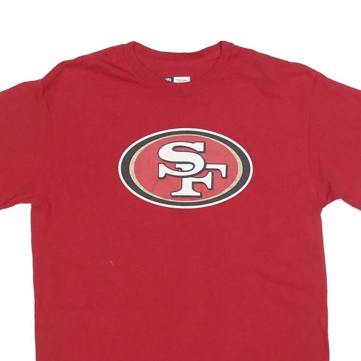 NFL Mens Red San Francisco 49ers Graphic T-Shirt M Short Sleeve Crew Neck