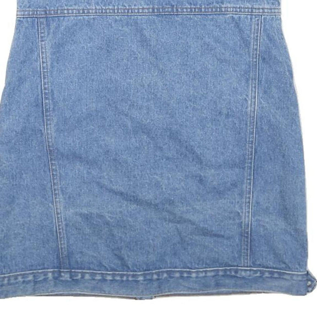 Womens Blue Denim Cotton Button Jacket Vest S Silhouettes Casual Sleeveless