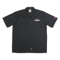 DICKIES Mens Black L Workwear Short Sleeve Shirt Cotton Polyester Blend