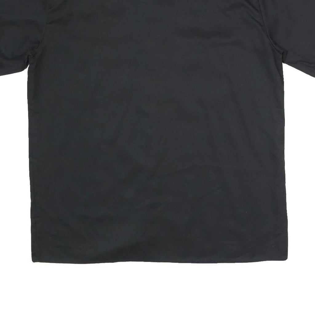 DICKIES Mens Black L Workwear Short Sleeve Shirt Cotton Polyester Blend