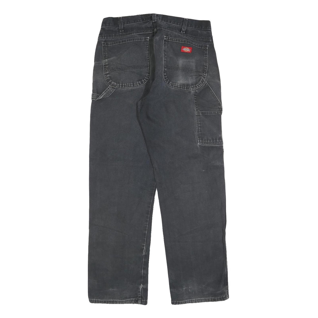 DICKIES Mens Regular Fit Black Denim Jeans W34 L32 Durable Workwear