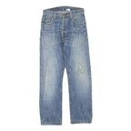 LEVI'S 501 Mens Jeans Blue Regular Straight Denim Medium W30 L27 Classic Fit Zip