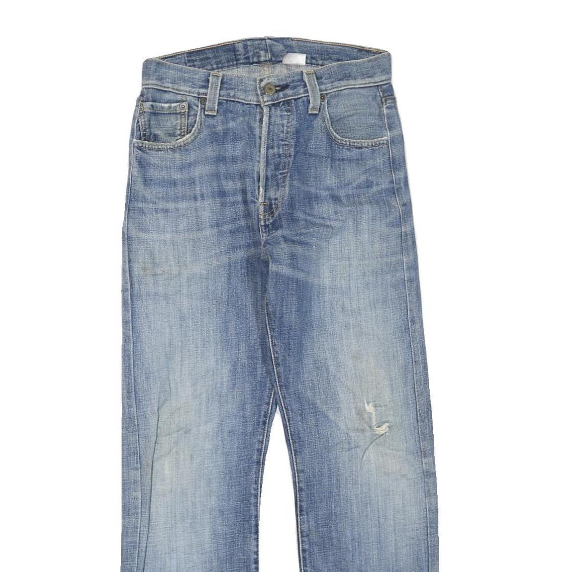 LEVI'S 501 Mens Jeans Blue Regular Straight Denim Medium W30 L27 Classic Fit Zip