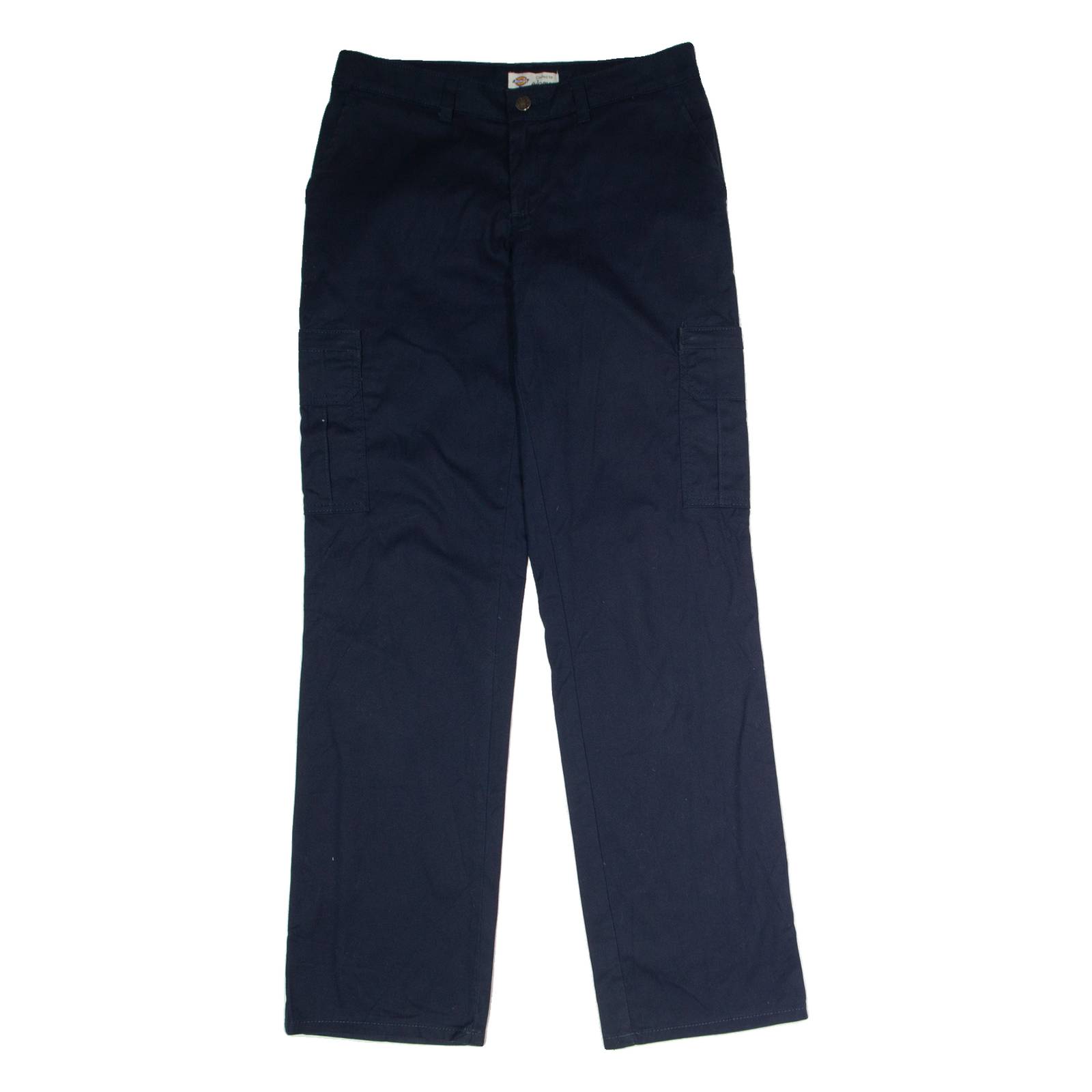 DICKIES Workwear Cargo Womens Trousers Blue Regular Straight W32 L32