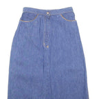 JC PENNEY Womens Blue Denim Midi Cotton Pencil Skirt Size S Casual Everyday