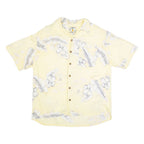 IVY CREW Mens Hawaiian Shirt Yellow Floral M