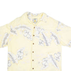 IVY CREW Mens Hawaiian Shirt Yellow Floral M