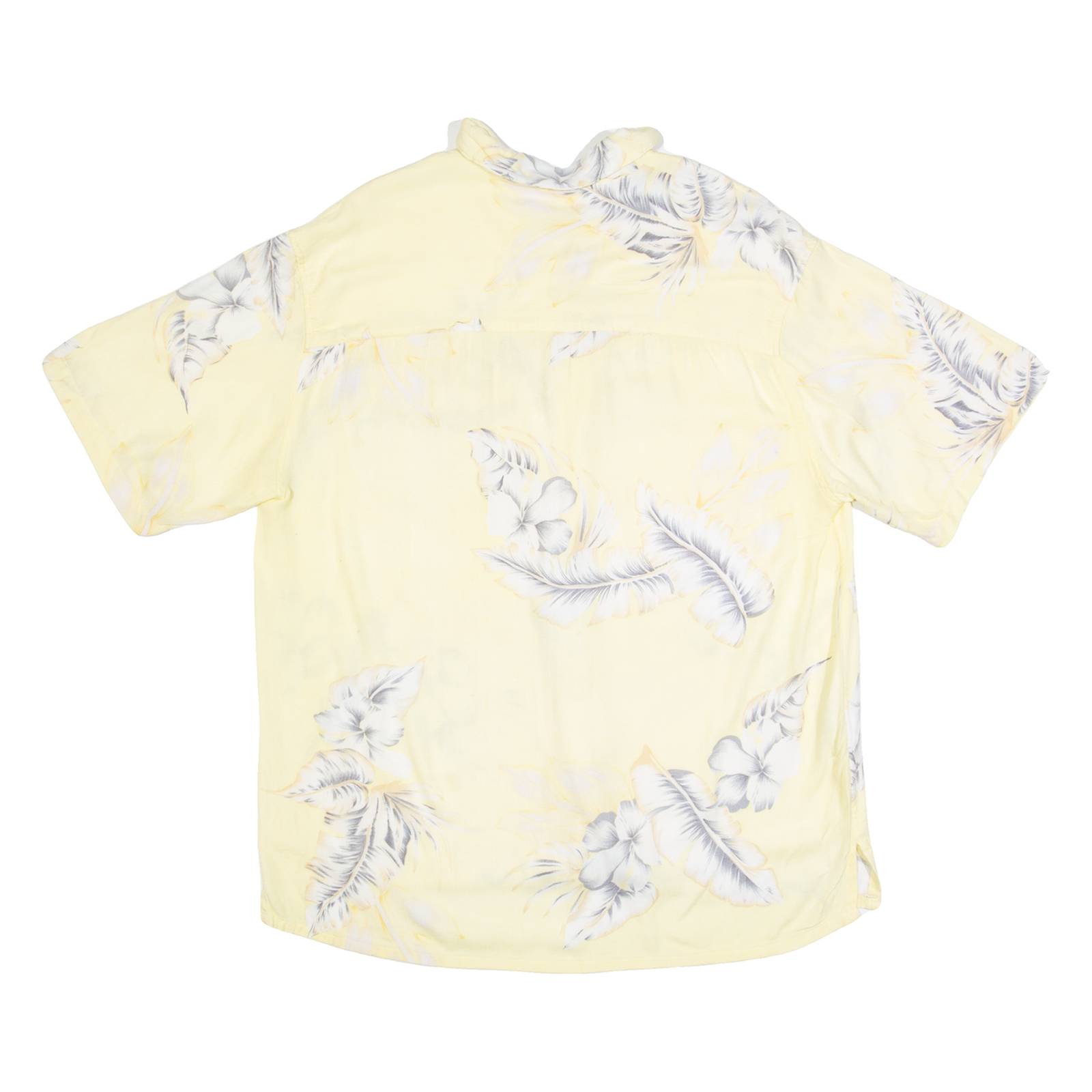IVY CREW Mens Hawaiian Shirt Yellow Floral M