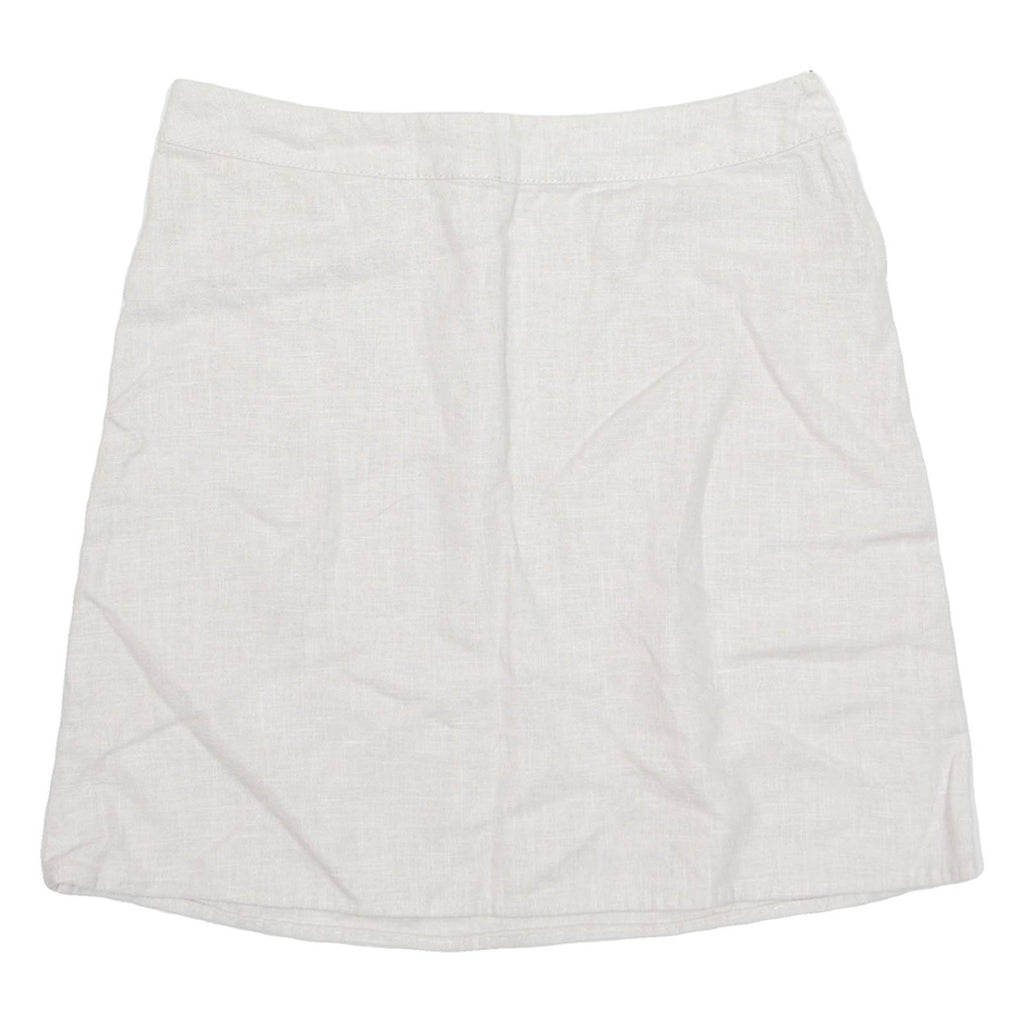 FRENCH CONNECTION Womens A-Line Skirt Beige Short Linen UK 10