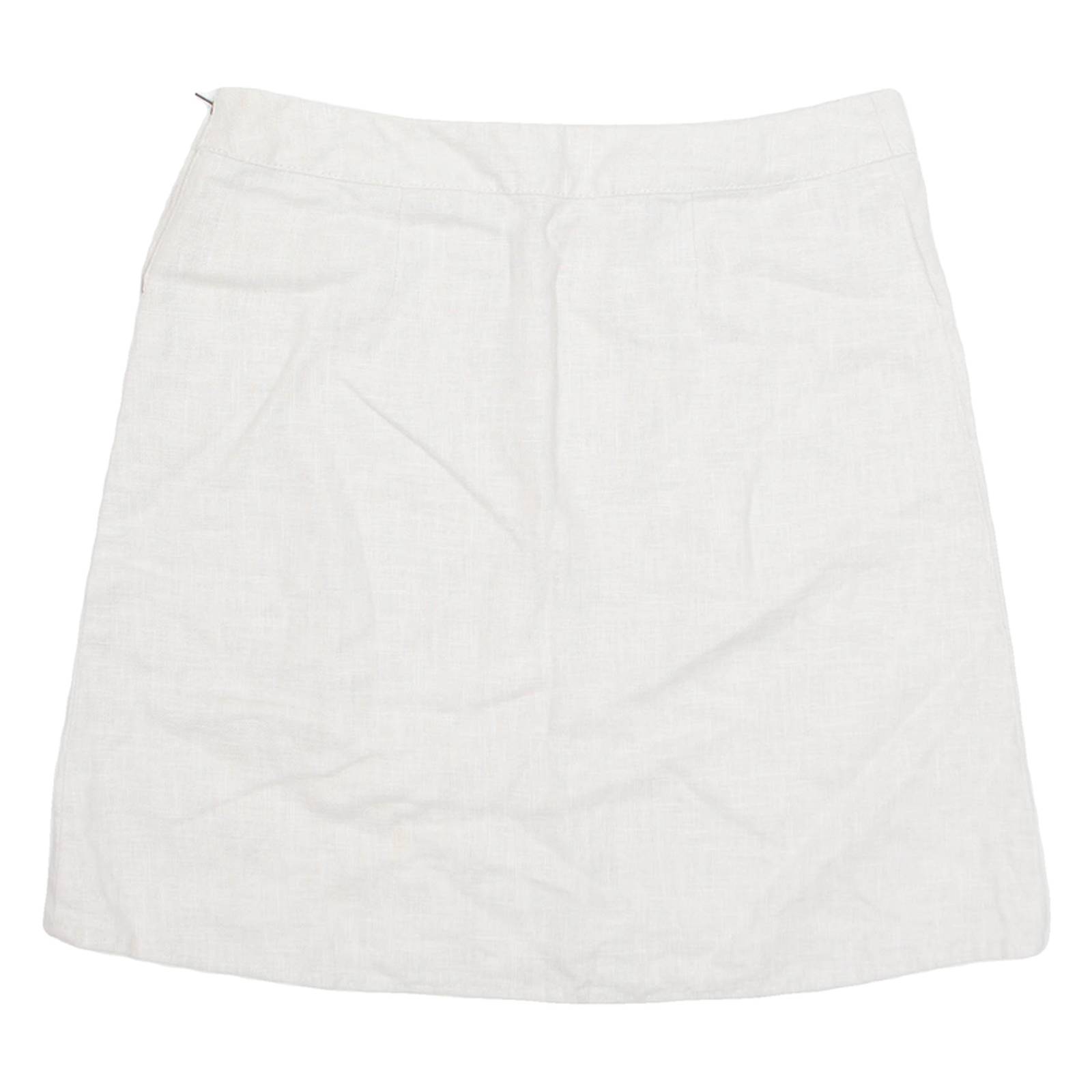 FRENCH CONNECTION Womens A-Line Skirt Beige Short Linen UK 10
