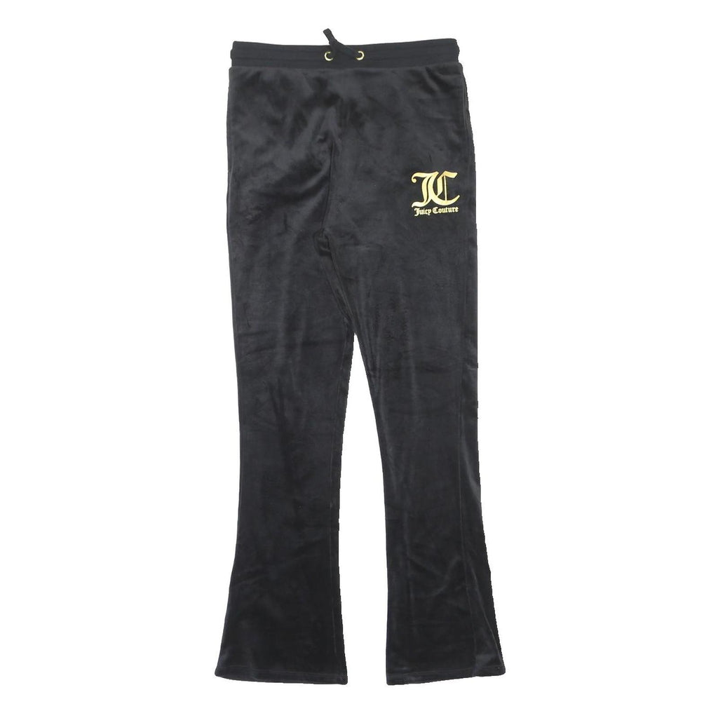 JUICY COUTURE Womens Joggers Black Slim Flared M W28 L30 Logo Print
