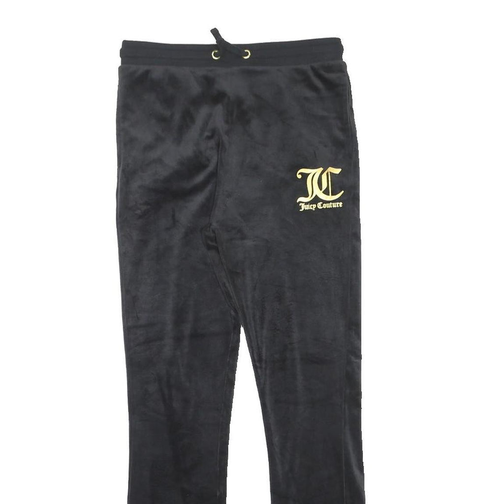 JUICY COUTURE Womens Joggers Black Slim Flared M W28 L30 Logo Print