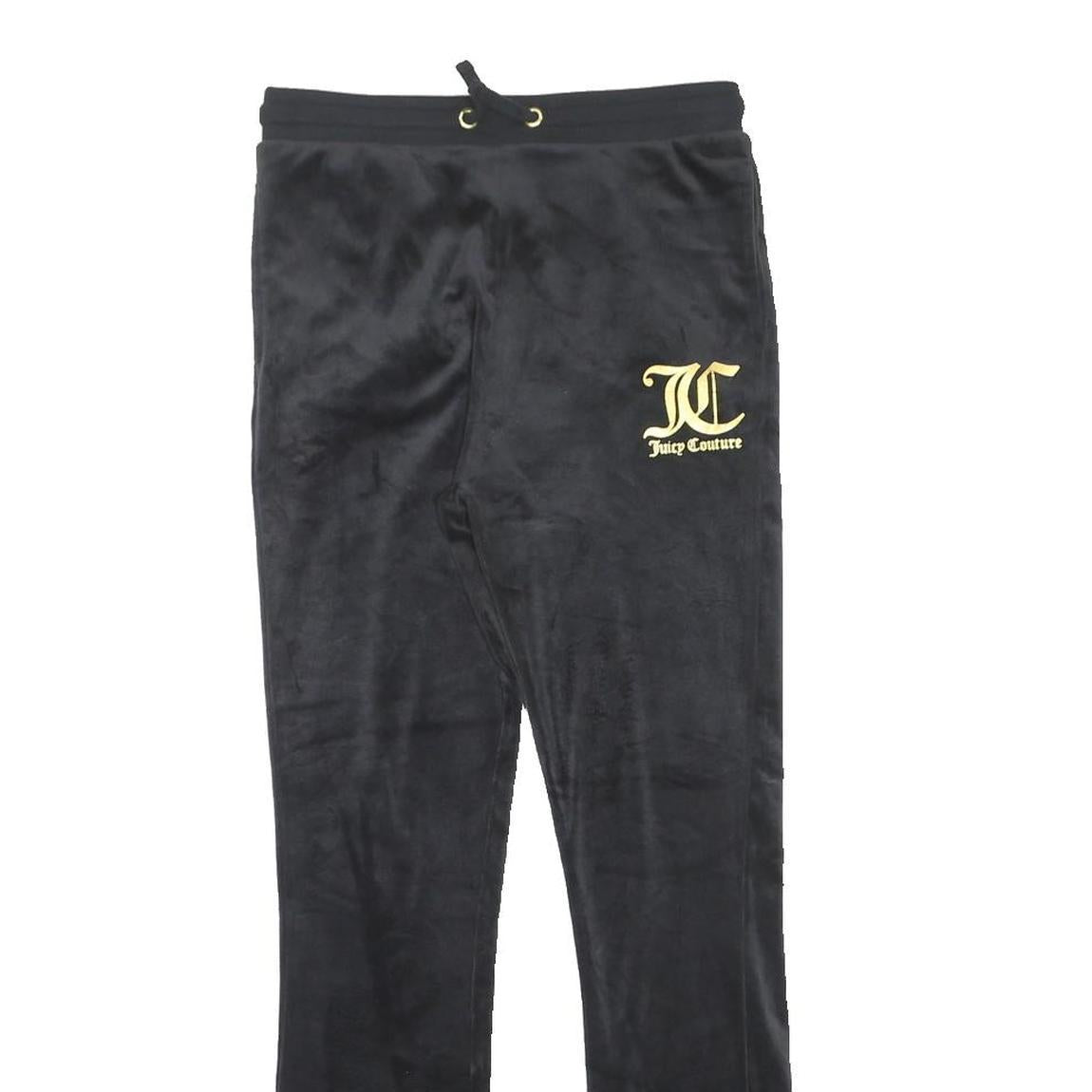 JUICY COUTURE Womens Joggers Black Slim Flared M W28 L30 Logo Print