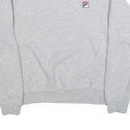 FILA Mens Grey Cotton Blend Crew Neck Sweatshirt M Classic Logo Pullover