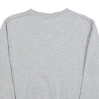 FILA Mens Grey Cotton Blend Crew Neck Sweatshirt M Classic Logo Pullover