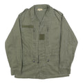 PIKO Mens Green Cotton Button Jacket S Military Casual Lightweight