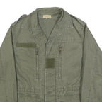 PIKO Mens Green Cotton Button Jacket S Military Casual Lightweight