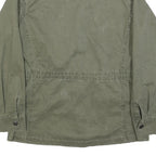PIKO Mens Green Cotton Button Jacket S Military Casual Lightweight