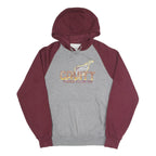 SPORT-TEK Mens Grey & Maroon Cross Country Pullover Hoodie M Cotton Blend