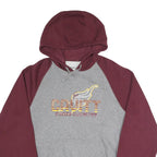 SPORT-TEK Mens Grey & Maroon Cross Country Pullover Hoodie M Cotton Blend