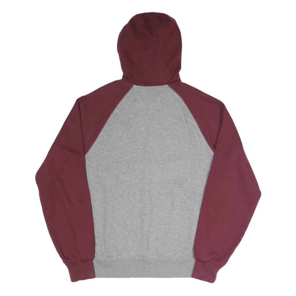 SPORT-TEK Mens Grey & Maroon Cross Country Pullover Hoodie M Cotton Blend