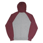 SPORT-TEK Mens Grey & Maroon Cross Country Pullover Hoodie M Cotton Blend