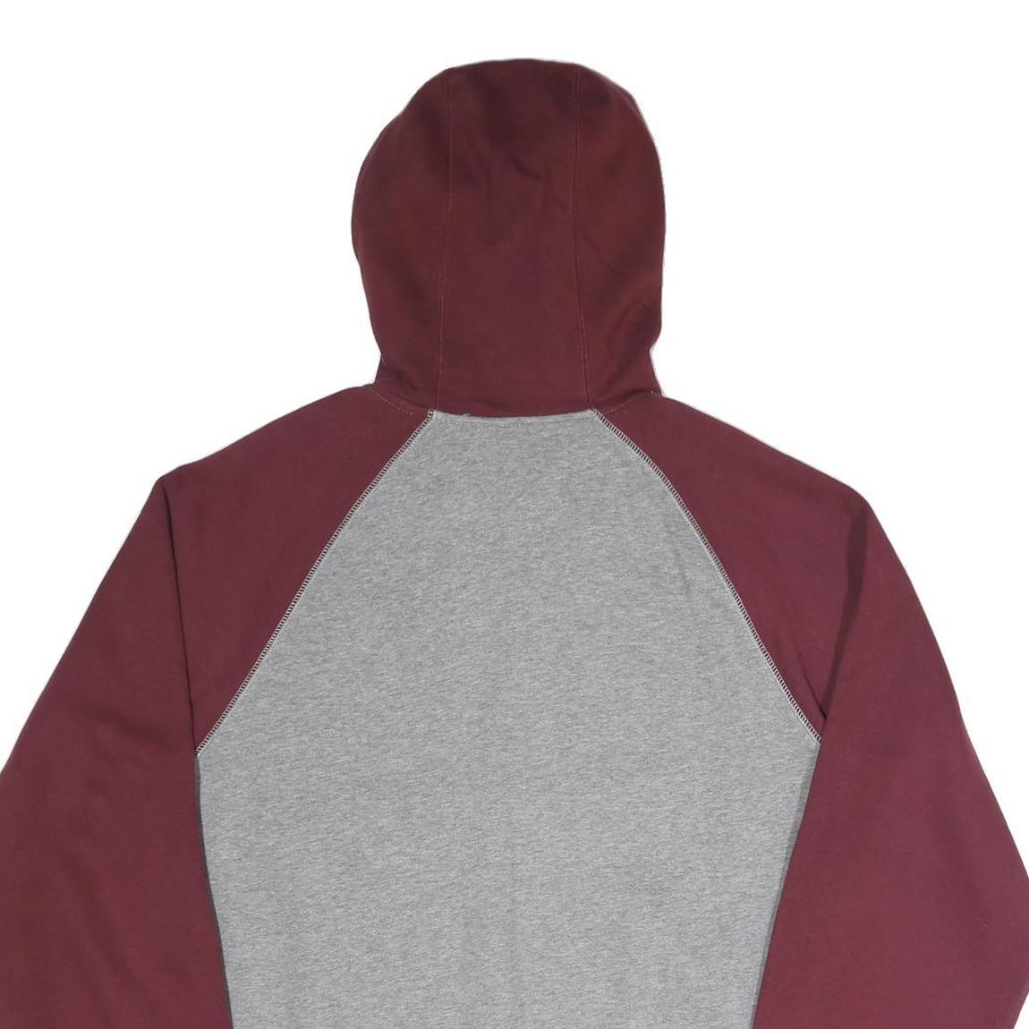 SPORT-TEK Mens Grey & Maroon Cross Country Pullover Hoodie M Cotton Blend