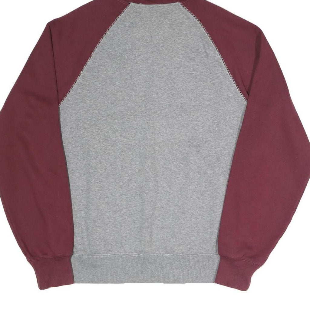 SPORT-TEK Mens Grey & Maroon Cross Country Pullover Hoodie M Cotton Blend