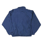 SANTIAGO Mens Blue Polyester Blend Zip Jacket L Plain Lightweight Windbreaker