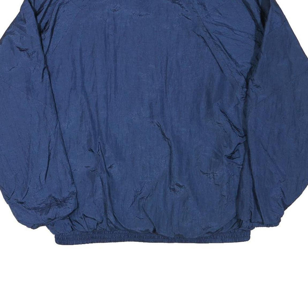 SANTIAGO Mens Blue Polyester Blend Zip Jacket L Plain Lightweight Windbreaker