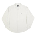RALPH LAUREN POLO JEANS COMPANY Mens White Cotton Blend Shirt L Casual Long
