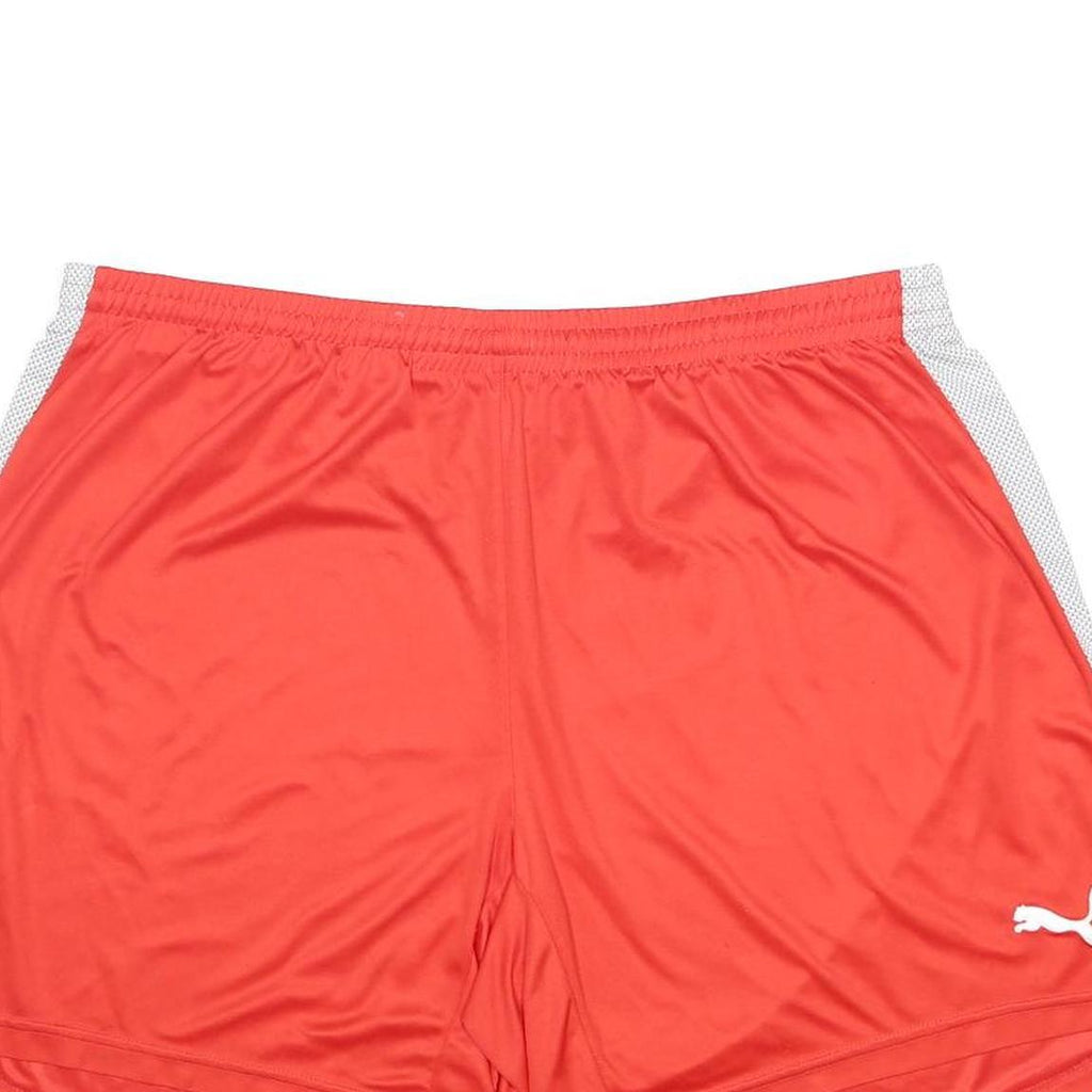 PUMA Mens Shorts Red & White Sports Casual Polyester 3XL W38 Elastic Waist