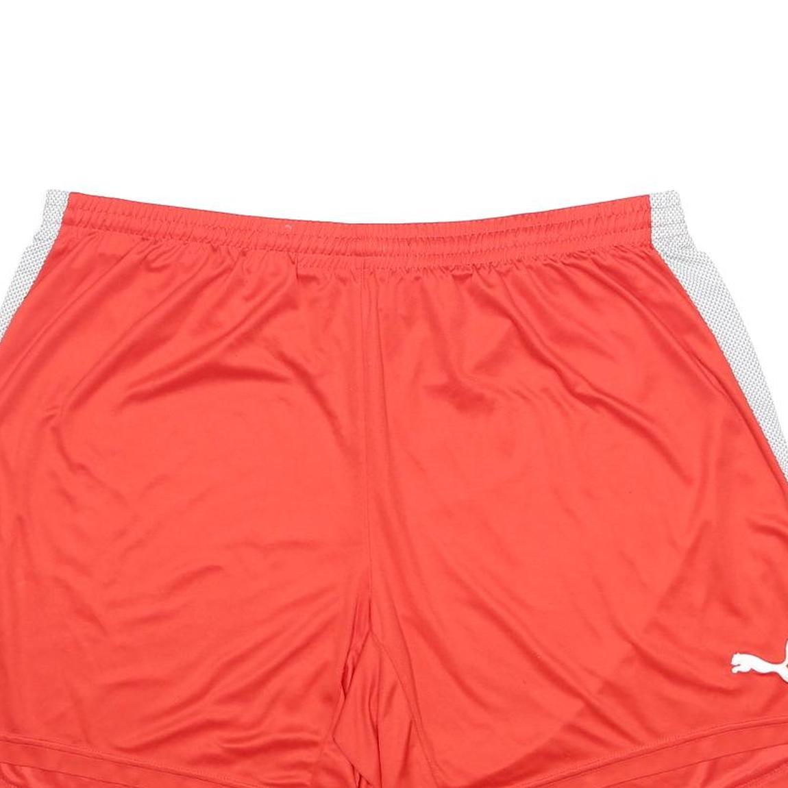 PUMA Mens Shorts Red & White Sports Casual Polyester 3XL W38 Elastic Waist