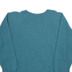 HANES Mens Blue Crew Neck L Sweatshirt Plain Cotton Blend Comfortable Casual