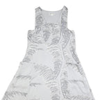 WHISTLES Womens White & Grey Patterned Sleeveless A-Line Viscose Dress UK 10