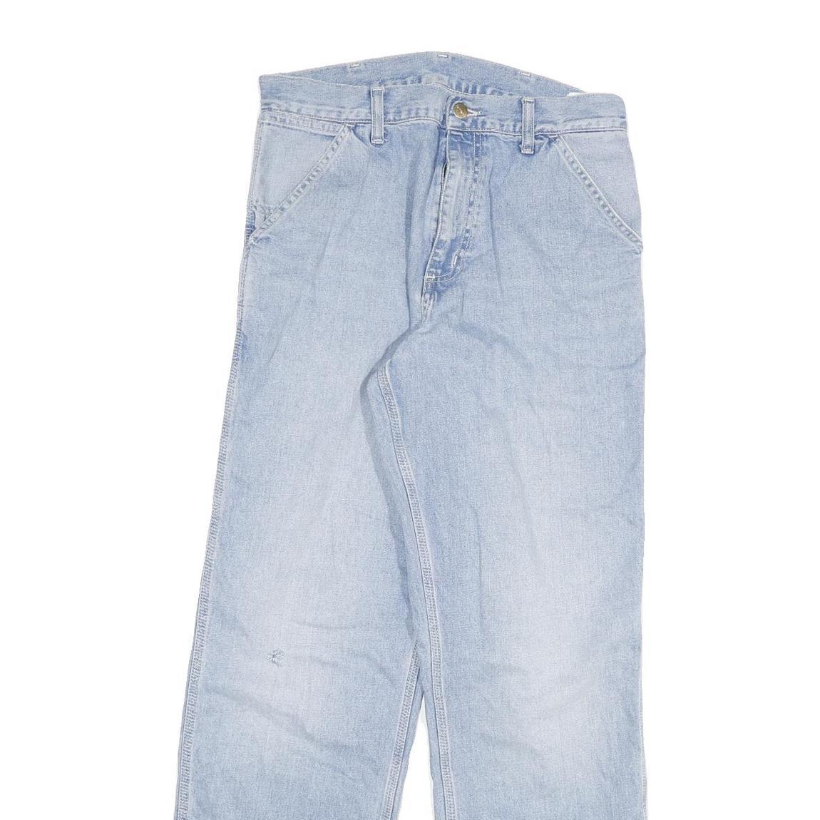 CARHARTT Mens Regular Fit Denim Light Blue Jeans W28 L32 Durable Cotton Blend