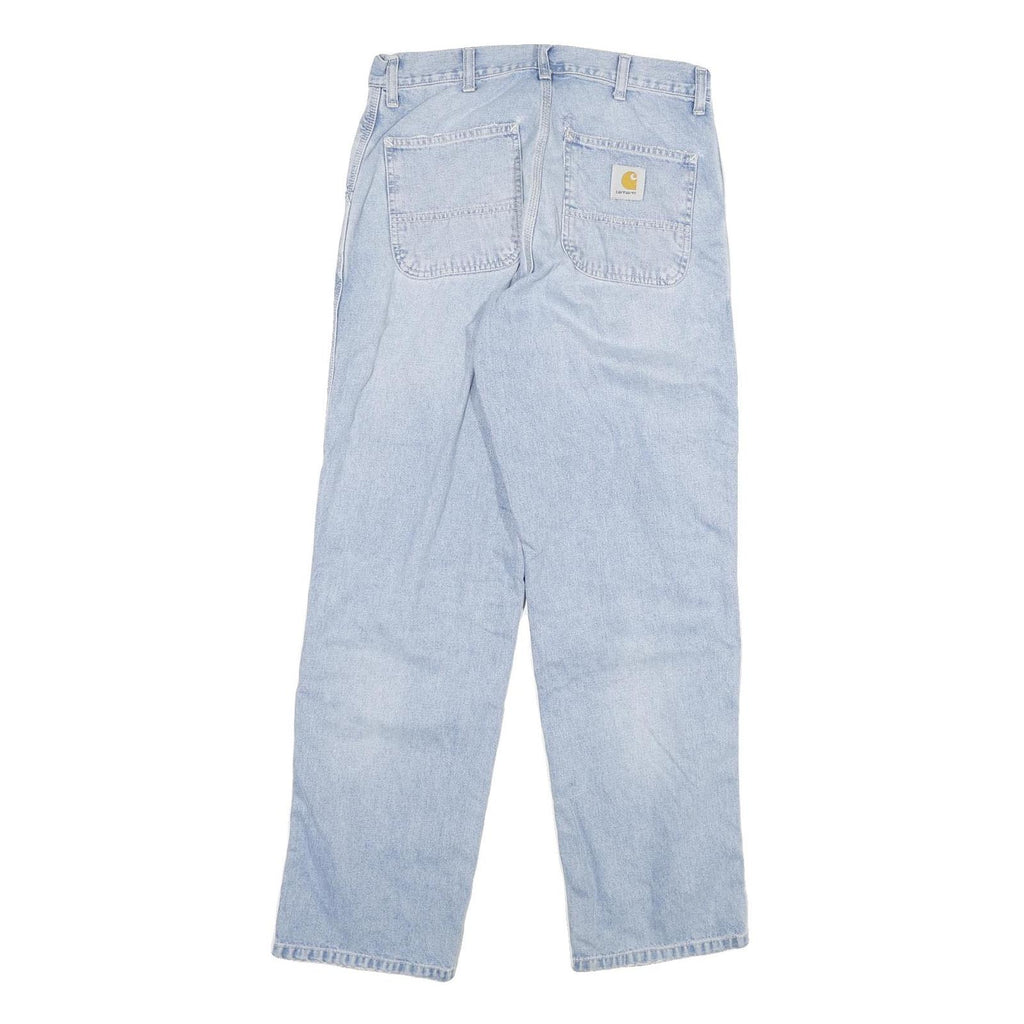 CARHARTT Mens Regular Fit Denim Light Blue Jeans W28 L32 Durable Cotton Blend