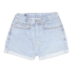 LEVI'S Womens Denim Blue Casual Shorts S W27 Rolled Hem Button Closure Five