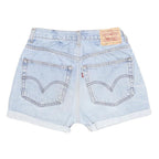 LEVI'S Womens Denim Blue Casual Shorts S W27 Rolled Hem Button Closure Five