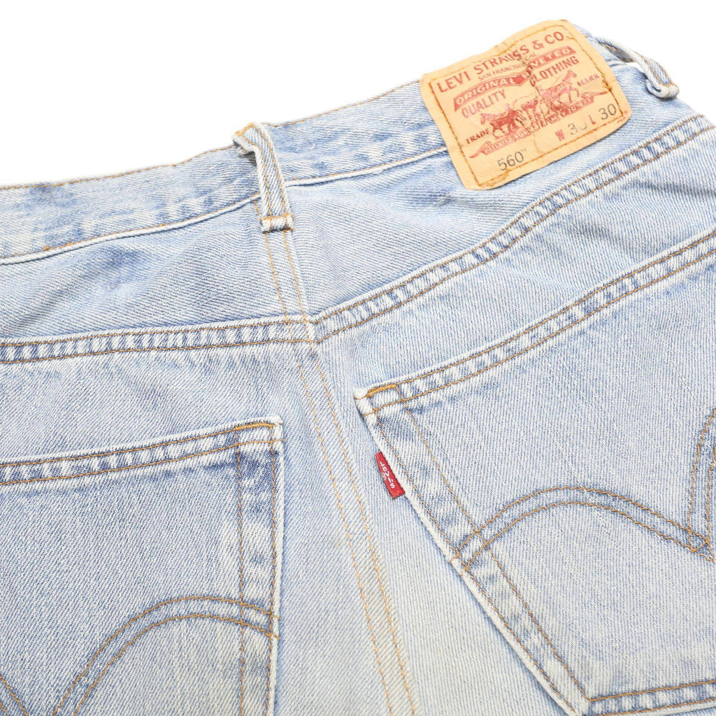 LEVI'S Womens Denim Blue Casual Shorts S W27 Rolled Hem Button Closure Five