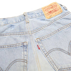 LEVI'S Womens Denim Blue Casual Shorts S W27 Rolled Hem Button Closure Five