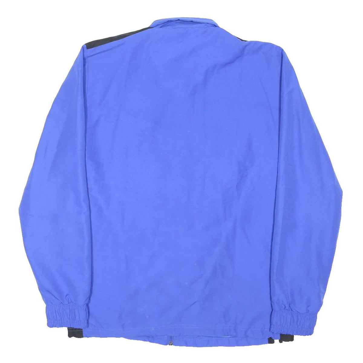 ADIDAS Mens Blue Black Zip Jacket M Polyester Blend Plain Sports Logo